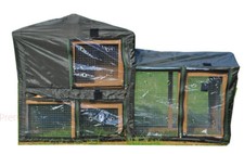 Image of LARGE RABBIT HUTCH & BUILT IN RUN / DELUXE GUINEA PIG HUTCHES PET HOUSE