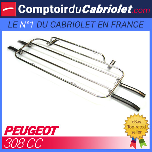Porte-bagages Peugeot 308 CC sur-mesure en inox robuste pour maximiser votre coffre