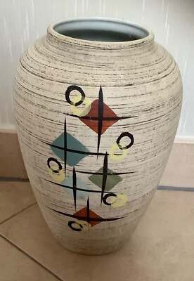 50er Vintage Vase Bodenvase Keramik Rockabilly German Ceramic Blumenvase 50s