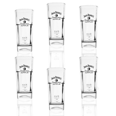 6 Stück Original Jack Daniel's   Old No.7 Apple Tennessee Longdrink Gläser 0,34l