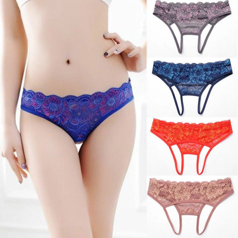 Sexy Mujeres Tanga de Encaje Tanga Bragas Lencería Ropa Interior Entrepierna T-back Calzoncillo Foto 2 de 4