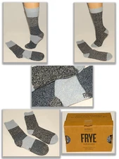 FRYE - 2 pair - Super Soft BOOT SOCKS Gray Blue Women’s Shoe sz 5-10 *NEW in BOX