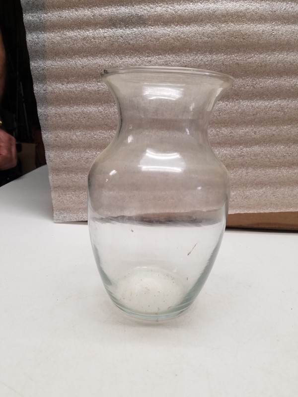 Clear Glass Bouquet Flower Vase (8 In)