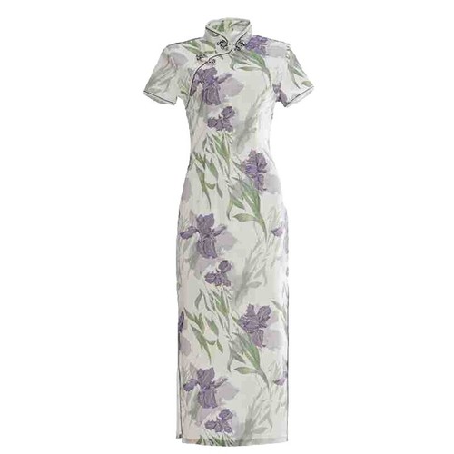 open lace back dress Lucienne Embellished Cut-Out Fishtail Maxi Dress in Lilac