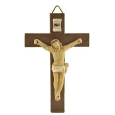 Resin Small Crucifix Wall Cross For Child's Room Decor Catholic Wall Crucifix...