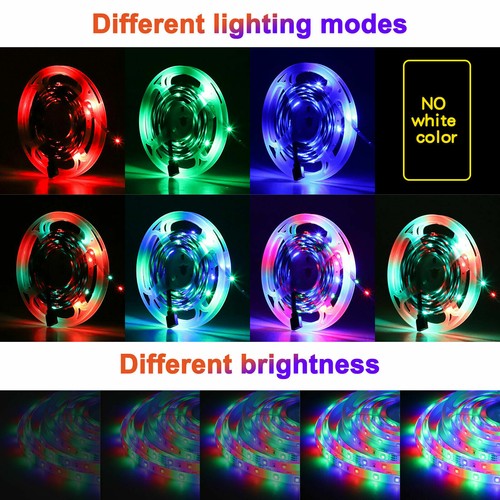 15M 50ft LED Strip Lights 3528 RGB Color Change 44 Key Remote for TV Rooms Bar - Picture 4 of 11