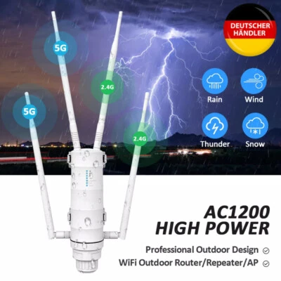 Wavlink-AC1200 Outdoor WLAN Repeater Extender Dualband WiFi Long Range Access Po