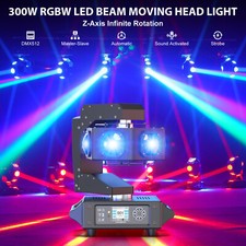 3-Axis Moving Head Light Display RGBW 360 Rotation DMX Sound Stage Beam Light US