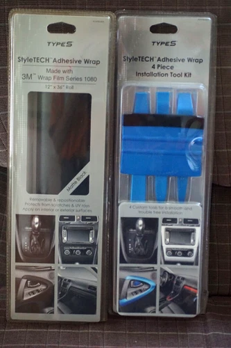 StyleTECH Type S Adhesive wrap installation tool kit/ 3M Black Wrap NEW SEALED