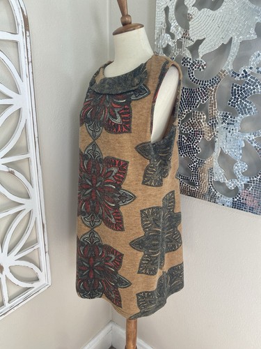 ARYEH xlarge BOHO PRINT SLEEVELESS SHIFT DRESS - Picture 5 of 7