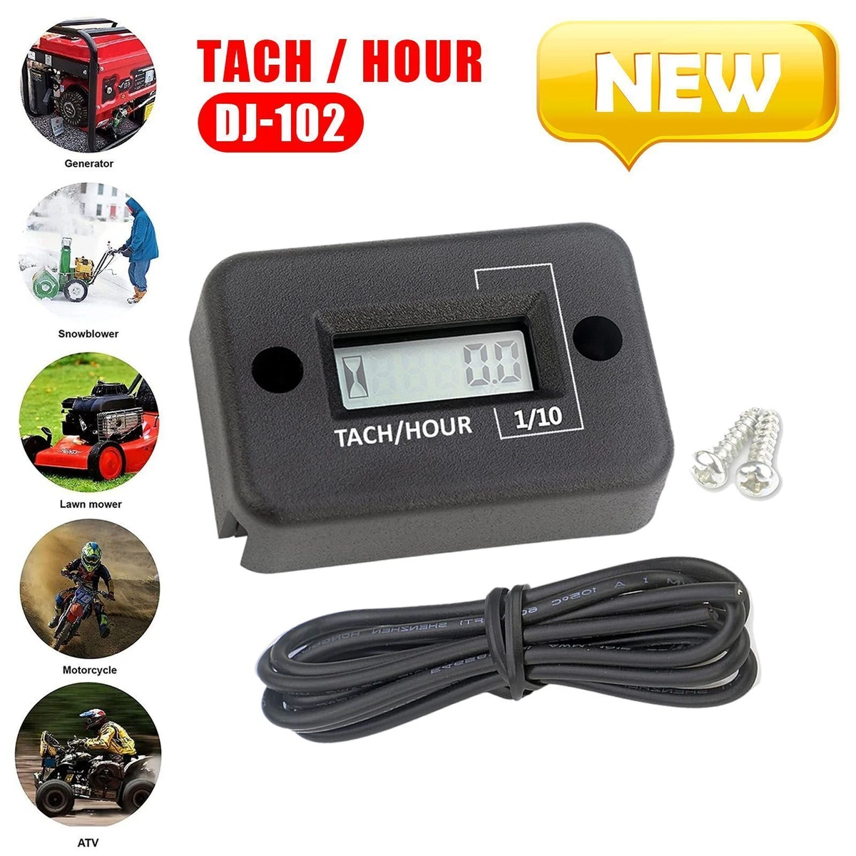 435707 Digital Tach And Hour Meter SenDec 806100 Salem, 43 OFF