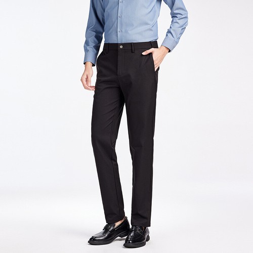 Men High Waist Pant Stretch Straight-Fit Jogger Athletic Casual Work Dress Pant - Picture 7 of 13