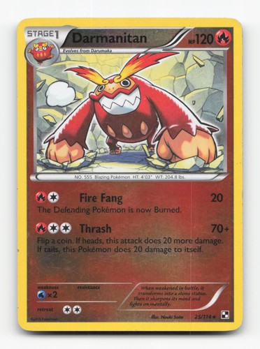Darmanitan 25/114 Reverse Holo Rare Black & White Base Set