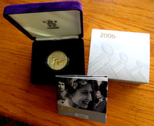 2006 Elizabeth II's Eightieth Birthday &pound;5 Crown Piedfort Silver Proof COA Q1