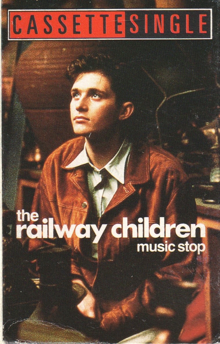 Railway Children Music Stop cassette UK Virgin 1990 card outer slip case VSC1255