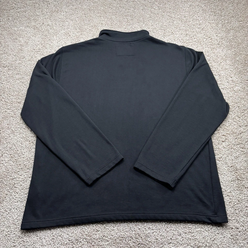 Realtree Mens Fleece Sweater 1/4 Zip Mens Size 2XL Black Pullover Outdoor Hiking - Image 4 of 4
