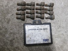 2007 FIAT GRANDE PUNTO MK3 FULL SET 16 ALLOY WHEEL BOLTS + LOCKING KEY CASE 261