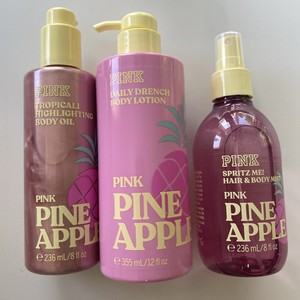 Victoria's Secret Pink Pineapple Lot (Lotion, Mist &Body Oil) New!