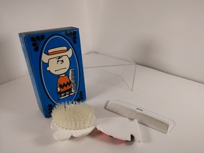 Vintage Avon Peanuts CHARLIE BROWN Comb & Brush Set NOS MIB 1971