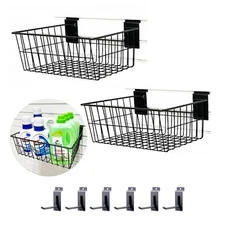 Slatwall Baskets 15 Inch, Large Slatwall Wire Baskets, Heavy-Duty Slat Wall H...