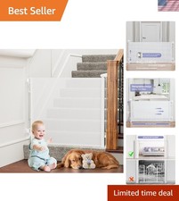 Retractable Baby Gates No Drilling, Retractable Dog Gate for The House Extend...