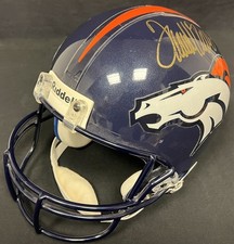 john elway game used helmet