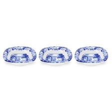 Spode Blue Italian 5" Porcelain Dip Bowls Set of 3 - Oriental Design