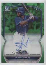 2023 Bowman Sapphire Chrome Prospects Green 44/50 Ronny Simon Auto 0xh3