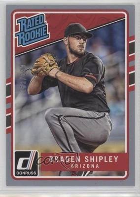 2017 Chronicles Donruss Rated Rookies Gray Border 153/199 Braden Shipley RC 1s8