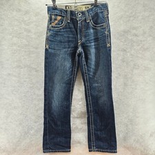 Ariat Boys B5 Slim Straight Jeans Adjustable Waistband Blue Denim Size 10R NWT