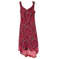 Believe Womens 6 Chiffon Slip Dress WhimsiGoth Sleeveless Midi Vintage Vamp Y2K