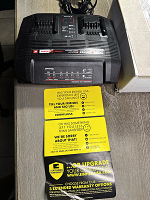 Einhell Power X-Change Dual Port Fast Charger 20V 2-Battery Charger Black