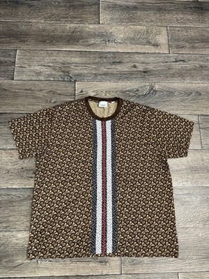 BURBERRY ブラウン ストライプ Tシャツ Mモノグラム限定レア Burberry Brown Monogram T-Shirt Men Size M | eBay
