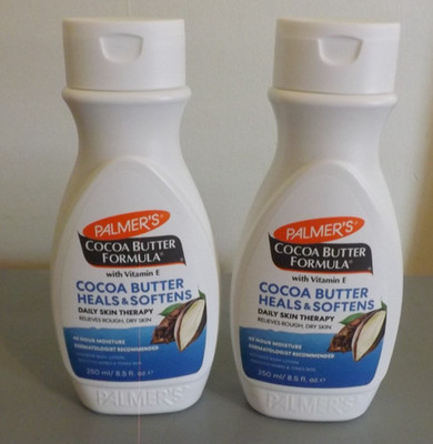 2 Palmer's Body Lotions- Cocoa Butter Formula w/Vit E, HEALS SOFTENS 8.5oz