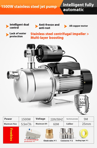 Stainless Steel Self-Priming Pump Water Pressure Booster Pump Silent Operation - Picture 7 of 15