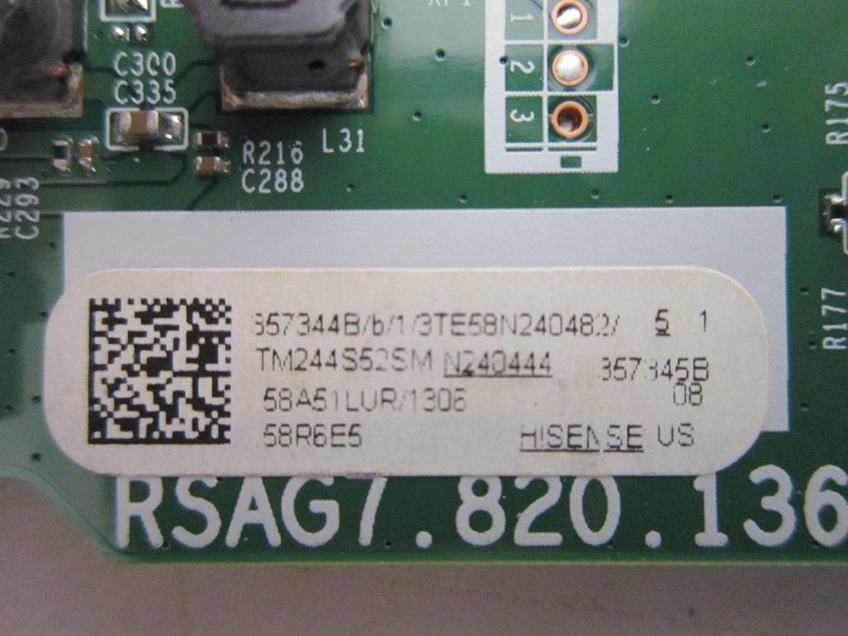 Hisense 58R6E5 Main Board 357344 (RSAG7.820.13662/ROH) | eBay
