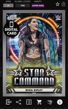 DIGITAL TOPPS WWE SLAM RHEA RIPLEY SUPER RARE TOPPS COSMIC CHROME 25 