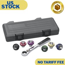 7 Pc. 38 Drive 6 Pt. Magnetic Oil Drain Plug Socket Set Metric