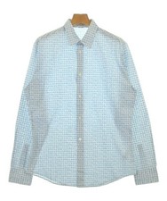 HERMES Casual Shirts Light bluexWhite Patterned 40 Approx. L 2200702044090