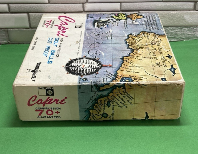 12 Capri Red/Green Double Dots by Kabriko Golf Balls Japan 1960's