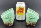 Roseville Green Artwood Pottery #1050 (2 Pieces) In Excellent Mint Condition