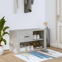 Schuhschrank Betongrau 80X35X45 Cm Holzwerkstoff
