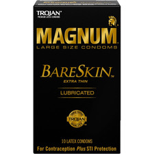 Trojan Magnum Bareskin Thin Condoms 10 Pack Large Lubricated