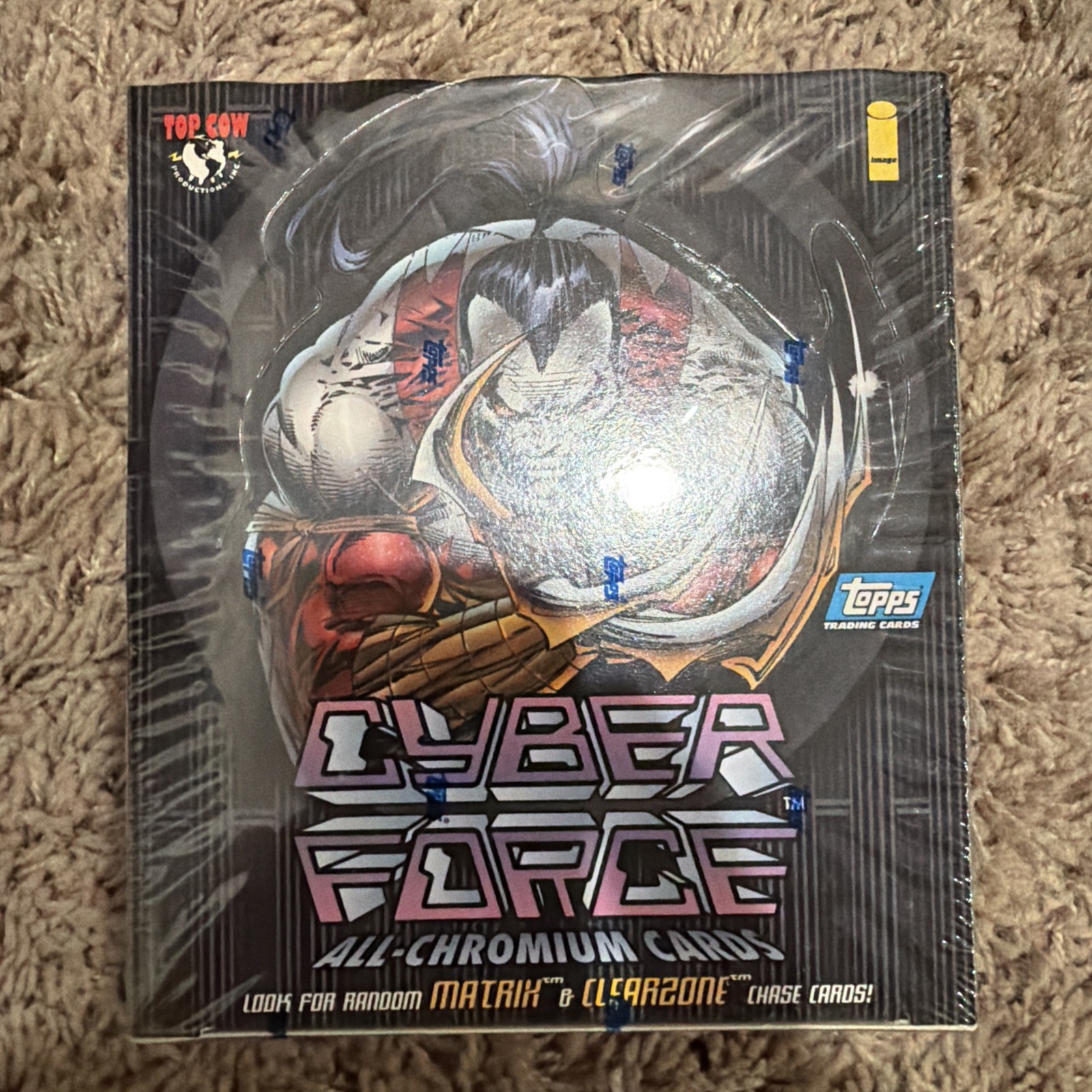 1995 Topps Cyber Force All Chromium Factory sealed trading card box 24 packs