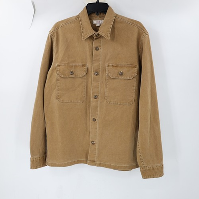 #ad Wallace amp; Barnes Chore shirt Jacket Mens Medium Canvas Utility Button up Pockets $49.99
