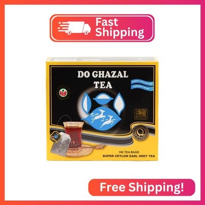 Do Ghazal Earl Grey Tea Bags - Super Ceylon Black Tea with Natural Bergamot - 10