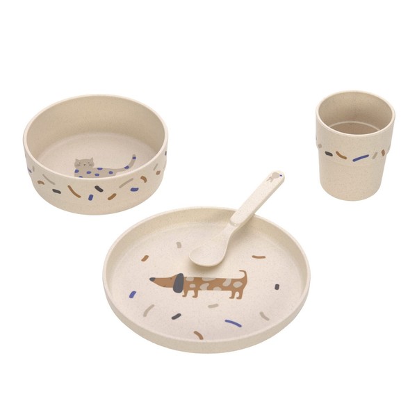 Kindergeschirr Set LÄSsig Little Mateys, Bpa-Frei, Royal Blue, SpüLmaschine,-image