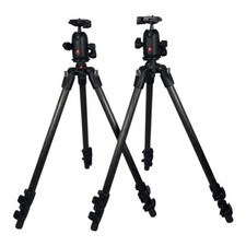 Two 2 Manfrotto 190CX3 Carbon Fiber, with Manfrotto 498RC2 Heads