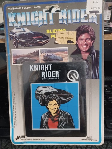 Vintage 1982 Knight Rider Sliding Puzzle Sealed, JA-RU Toys 6x9 #655