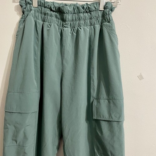 Athleta Girl Run Free Cargo Jogger Pant Size 16 XXL Oxidized Green Athleisure - Picture 6 of 12